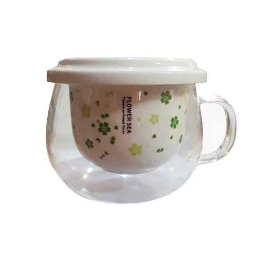 لیوان دمنوش صافی سرامیکی تپل