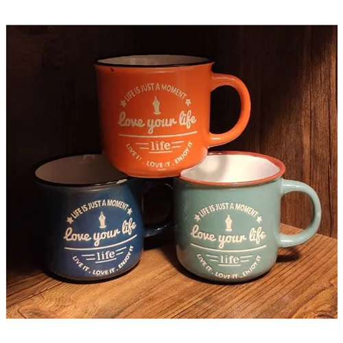 لیوان رنگی سرامیکی Life